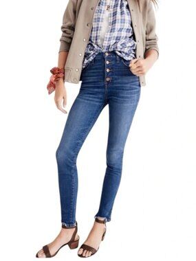 Madewell 10" High-Rise Skinny Light Blue Button-Fly Women's Jeans Size 32